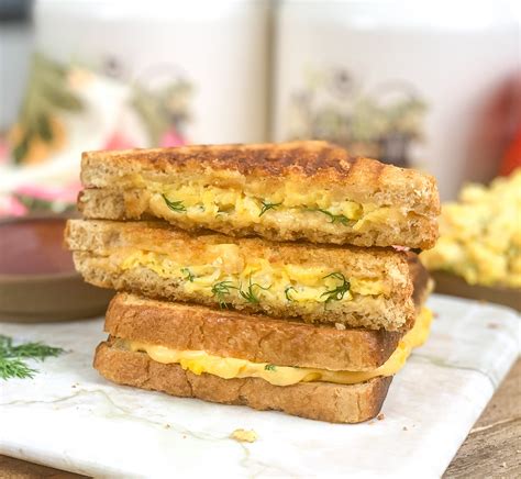 Grilled Cheese Sandwich Recipe With Scrambled Eggs by Archana's Kitchen