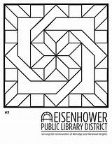 Quilt Square Coloring Pages  Eisenhower Public Library sketch template