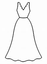 Wedding Dress Simple Coloring Page  Free Printable Pages sketch template