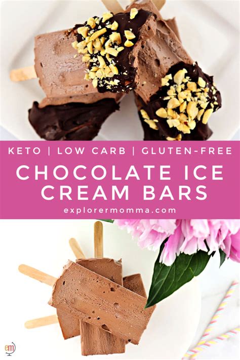 Keto Chocolate Ice Cream Bars - Explorer Momma