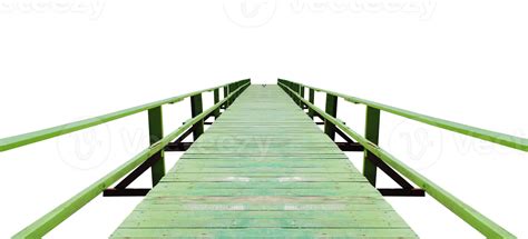 green wooden bridge on a translucent background 13811130 PNG