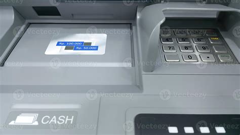 Close up of ATM keypad with withdrawal. ATM machine. 18956448 Stock ...