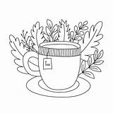 Tea Coloring Pages sketch template