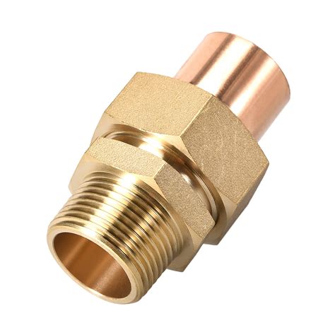 G3/4 Copper Union Fitting with Sweat Solder Joint to Male Threaded Connect for Use 22mm Nominal ...
