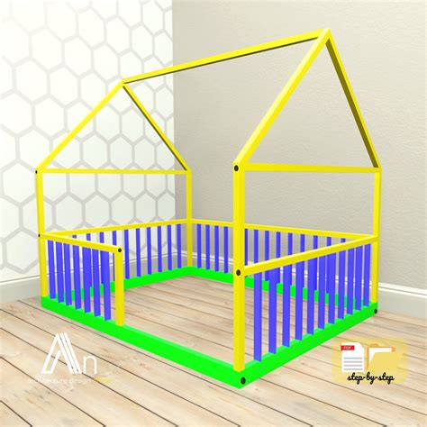 Queen Size Montessori Floor Bed Build Plan I DIY Wooden Bed Plan I ...
