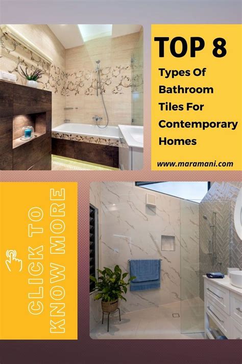 the top 8 types of bathroom tiles for contemporary homes