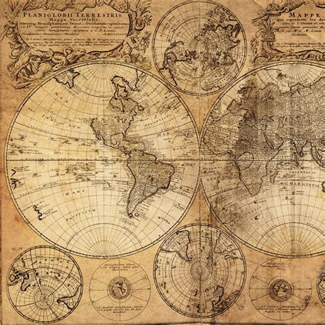 5 Best Images of Free Printable Vintage World Map - Fra Mauro, Printable World Globe Map and ...