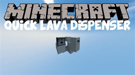 Minecraft Redstone: Quick Lava Dispenser - YouTube