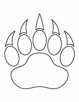 Printable Bear Paw Pattern sketch template