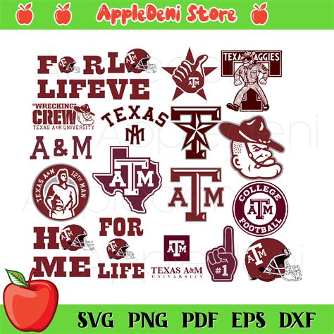 Texas A&M Aggies football Bundle SVG PNG, Sport Svg, Footbal - Inspire ...