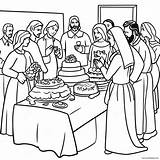 Colorful Wedding Feast With Jesus Coloring Page 57734 45743 sketch template