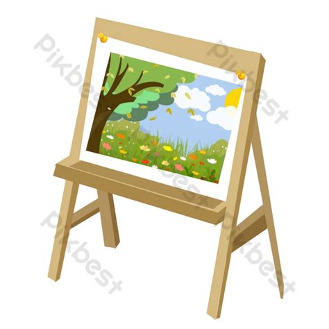 Cartoon Drawing A Drawing Board Design Element PNG Images | PSD Free ...