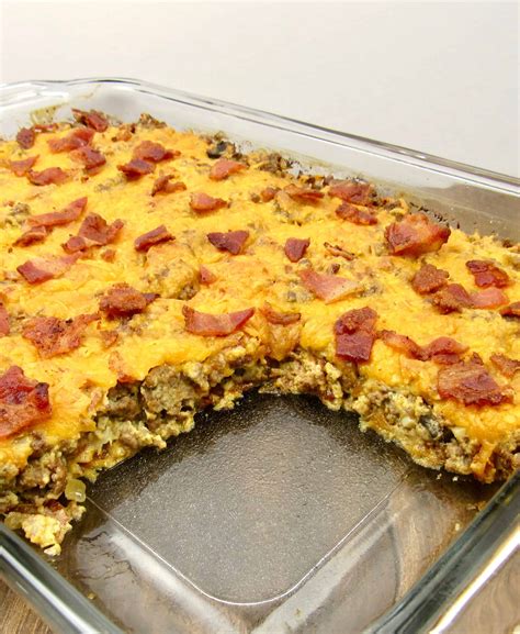 Keto Bacon Cheeseburger Casserole - Keto Cooking Christian