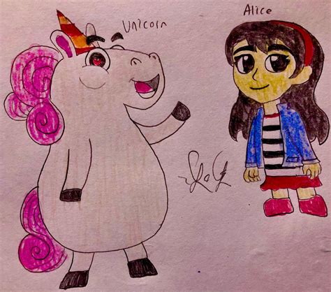 Alice and Unicorn by LugiaLover249 on DeviantArt