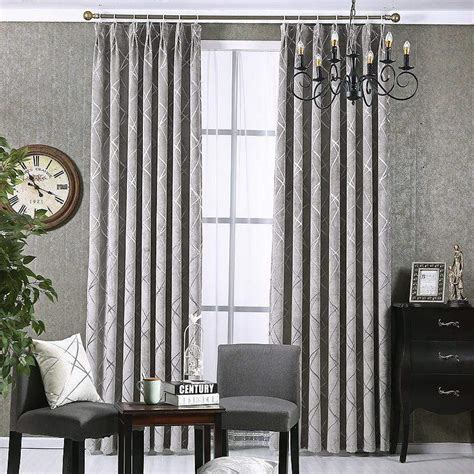 Modern Grey High Blackout Curtains Window Shade For Living Room – DIHINHOME Home Textile