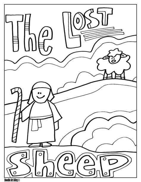 The Lost Sheep Coloring Page Maze