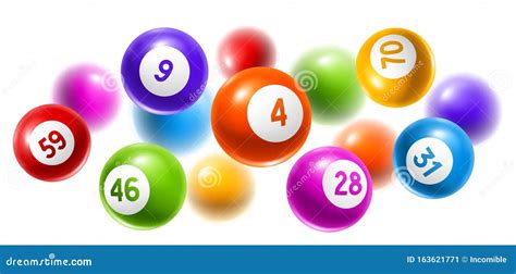 Bingo or Lottery Colored Number Balls. Stock Vector - Illustration of ...