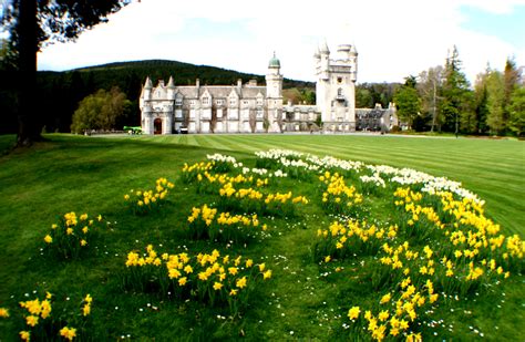 Balmoral Castle is a popular attraction near Braemar, Scottish Highlands.