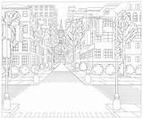 North America Street  Architecture Adult Coloring Pages sketch template