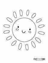 24 Fun sun coloring pages  Print Color sketch template