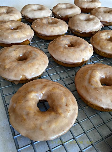 Glazed Baked Pumpkin Donuts - An Affair from the Heart