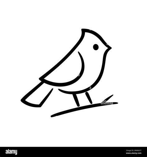 Simple Bird Outline Clip Art