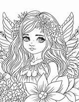 Free Fairy Coloring Pages For Kids And Adults sketch template