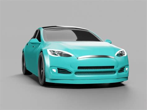 Tesla Model S Plaid 3D model animated rigged | CGTrader