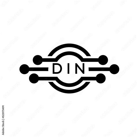 DIN letter logo. DIN best white background vector image. DIN Monogram ...