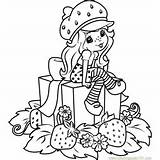 Pupcake With Strawberry Coloring Page For Kids  Free sketch template