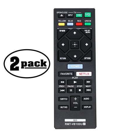 2-Pack Replacement BDP-BX650 Remote Control for Sony Blu-ray Disc ...