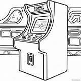 Retro 80s Arcade Game Coloring Page 73745 58390 sketch template