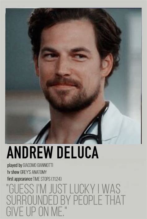 Andrea Deluca poster in 2021 | Greys anatomy, Grey’s anatomy, Giacomo gianniotti