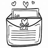 Love Letter Coloring Page · Creative Fabrica sketch template