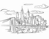 Malvorlage Brooklyn Bridge sketch template