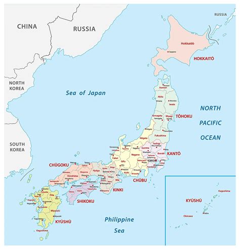 4 Main Islands Of Japan Map | World Map