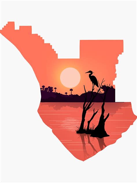 "The Everglades national park, map and landscape" Sticker for Sale by landscapeworlds | Redbubble