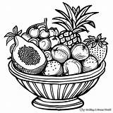 Fruit Bowl Coloring Pages  Free & Printable sketch template