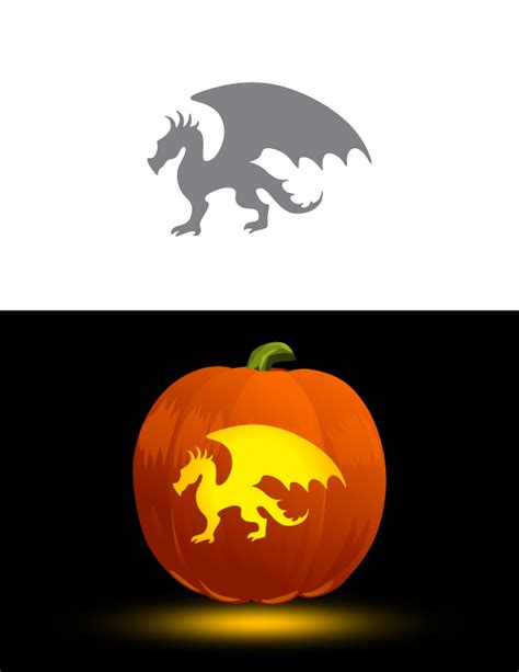 Dragon Pumpkin Carving Template