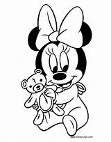 Minnie Baby Mickey Coloring Pages Mouse Disney Mini Colouring Micky  sketch template