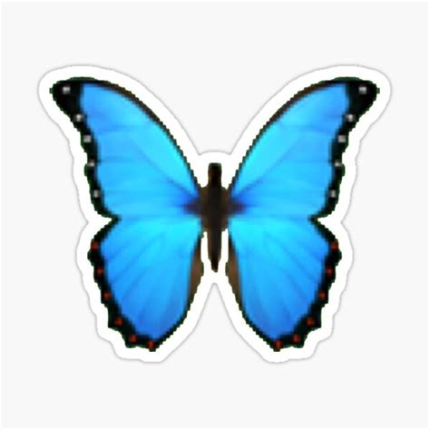 "Butterfly emoji" Sticker for Sale by cheetomask | Redbubble