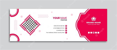 Premium Vector | Email signature template design