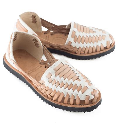 Women's Beige Woven Leather Huarache Sandals | Huarache sandals ...