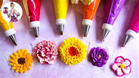 How to pipe 6 classic buttercream flowers | Piping tips & techniques for perfect cake decorating ...