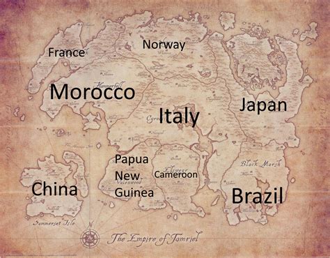 The Provinces of Tamriel with (what I believe) their real life nation equivalents : r/ElderScrolls