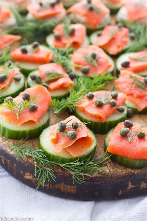 Smoked Salmon Cucumber Bites | A Clean Bake