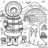 Coloring Page Of A traditional Inuit Outfit Download Or Print For free sketch template