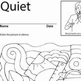Be Quiet Coloring Sheets Pages sketch template