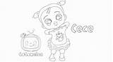 How To Draw Cocomelon Cece And Coloring For Step By S  Vrogueco sketch template