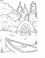 Camping Gear Coloring Page sketch template